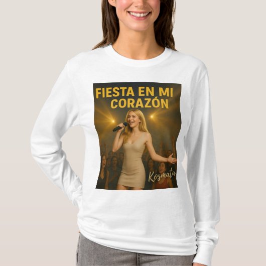 Fiesta en mi corazón - Langarmshirt Damen T-shirt (Voorkant)