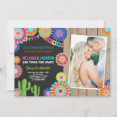 Fiesta Engagement Party Invitation Mexican Chalk Kaart (Voorkant)