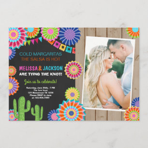 Fiesta Engagement Party Invitation Mexican Chalk Kaart