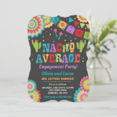 Fiesta Engagement Party Nodig Nacho Gemiddelde Par Kaart (Staand voorkant)