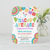 Fiesta Engagement Party Nodig Nacho Gemiddelde Par Kaart (Staand voorkant)