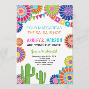 Fiesta Engagement Party nodigt Mexicaanse Cactus u Kaart