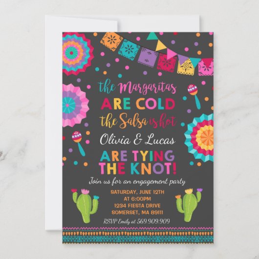 Fiesta Engagement Party nodigt Mexicaanse partij u Kaart (Voorkant)