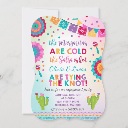 Fiesta Engagement Party nodigt Mexicaanse partij u Kaart (Voorkant)