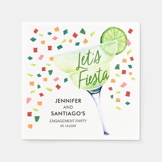 Fiesta Engagement Party-papier Servet (Voorkant)
