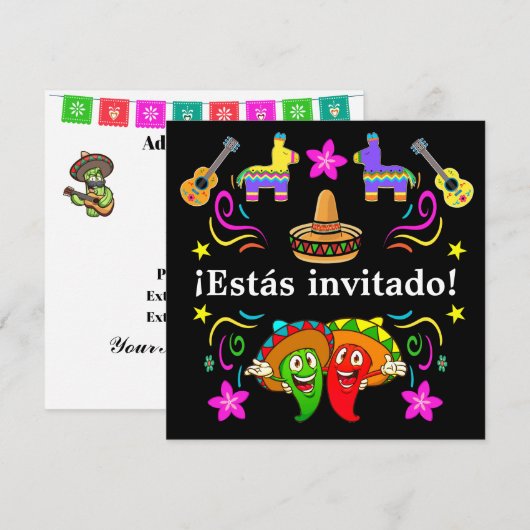 Fiesta -© Estás invitado! Kaart (Voorkant / Achterkant)