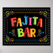 Fiesta FAJITA BAR Party Sign Print (Voorkant)