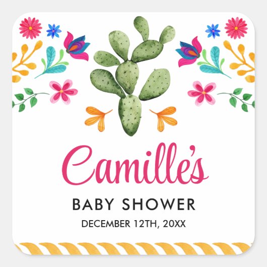 Fiesta Feest Favor Stickers (Voorkant)