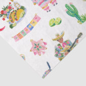 Fiesta Feest Wrap | Taco Margarita Patroon Tissuepapier (Detail)