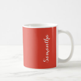 Fiesta Fiery Helder Rood Effen Kleur Gepersonalise Koffiemok