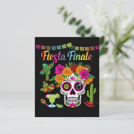 "Fiesta Finale" Kleurrijke Suiker Schedel Juffertj (Staand voorkant)