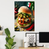 Fiesta Firecracker Burger 24x36 Poster (Thuiskantoor)