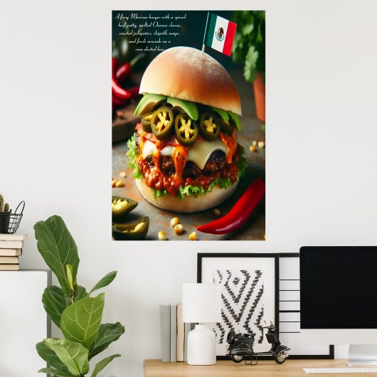 Fiesta Firecracker Burger 24x36 Poster (Thuiskantoor)
