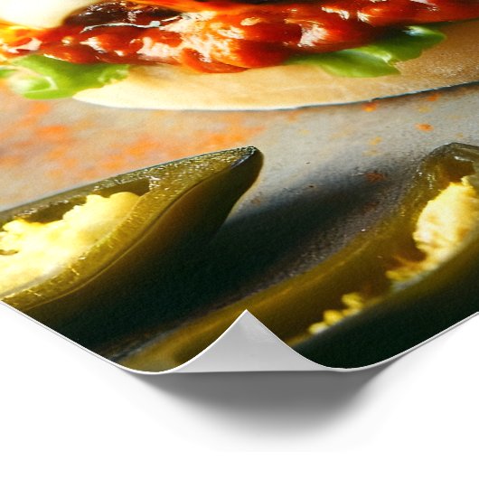 Fiesta Firecracker Burger Poster (Hoek)