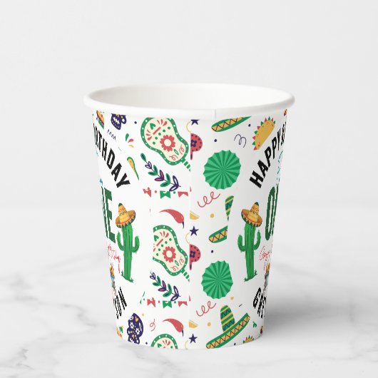 Fiesta First | 1e verjaardag Papieren Bekers (Rechts)