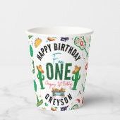 Fiesta First | 1e verjaardag Papieren Bekers (Voorkant)