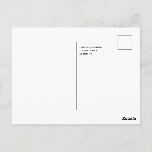 Fiesta First Birthday Bedankt Briefkaart (Achterkant)