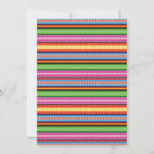 Fiesta First Birthday Invitation Girl Kaart (Achterkant)