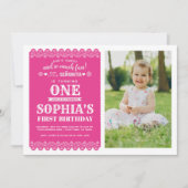 Fiesta First Birthday, Papel Picado, 1e verjaardag Kaart (Voorkant)