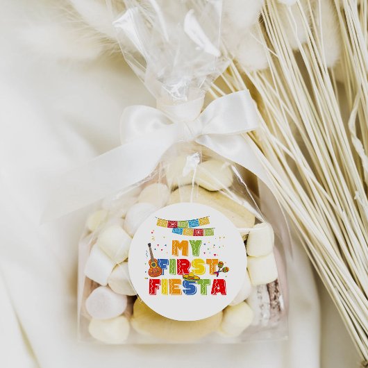 Fiesta First Birthday Party ballonjongen Ronde Sticker