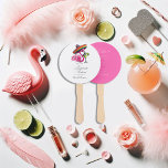 Fiesta Flamingo Bachelorette Weekendprogramma Handwaaier<br><div class="desc">Voeg een leuke en feestelijke touch toe aan uw vrijgezellenfeest met deze levendige Mexicaanse Fiesta-handventilator met een flamingo die een sombrero draagt en nipt van een margarita. De voorkant toont kleurrijke, tropische kunstwerken, terwijl de achterkant een route bevat om uw evenement georganiseerd te houden. Perfect voor warme zomerdagen, deze handventilator...</div>