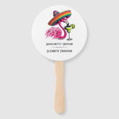 Fiesta Flamingo Vrijgezellenweekend Itinerarium Handwaaier (Voorkant)