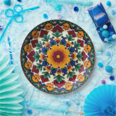 💀🎉Fiesta Floraframe Día de los Muertos Papieren Bordje (Feest)