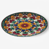 💀🎉Fiesta Floraframe Día de los Muertos Papieren Bordje (Gekanteld)