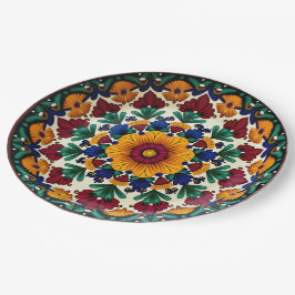 💀🎉Fiesta Floraframe Día de los Muertos Papieren Bordje