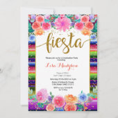 Fiesta Floral Afstuderen Invitation Party Mexicaan Kaart (Voorkant)