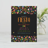 Fiesta Floral Birthday-uitnodigingen Kaart (Staand voorkant)