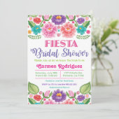 Fiesta Floral Bridal Shower Uitnodiging (Staand voorkant)