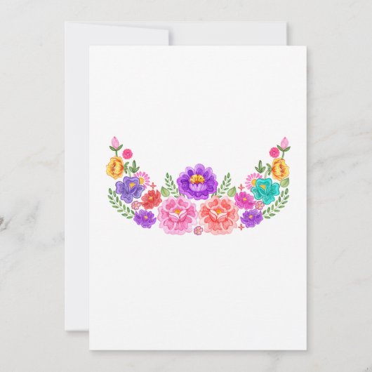 Fiesta Floral Bridal Shower Uitnodiging (Achterkant)