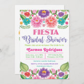 Fiesta Floral Bridal Shower Uitnodiging (Voorkant / Achterkant)