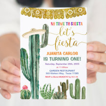 Fiesta Floral Cactus Succulent Birthday