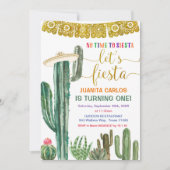 Fiesta Floral Cactus Succulent Birthday Kaart (Voorkant)