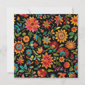 Fiesta Floral Charra Baby shower Kaart (Achterkant)