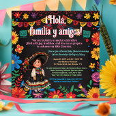 Fiesta Floral Charra Baby shower Kaart