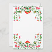 Fiesta Floral Couples Shower Invitation Kaart (Achterkant)