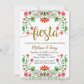 Fiesta Floral Couples Shower Invitation Kaart (Voorkant)