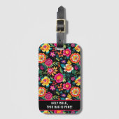 Fiesta Floral Extravaganza Bagagelabel (Voorkant (verticaal))
