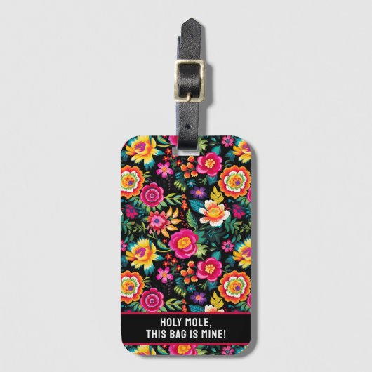  Fiesta Floral Extravaganza Bagagelabel (Voorkant (verticaal))