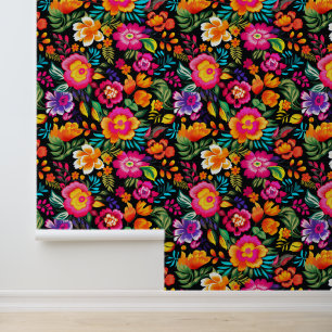 Fiesta Floral Extravaganza Behang