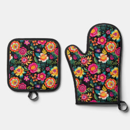 Fiesta Floral Extravaganza Ovenwant & Pannenlap Set