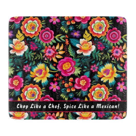  Fiesta Floral Extravaganza Snijplank (Voorkant)