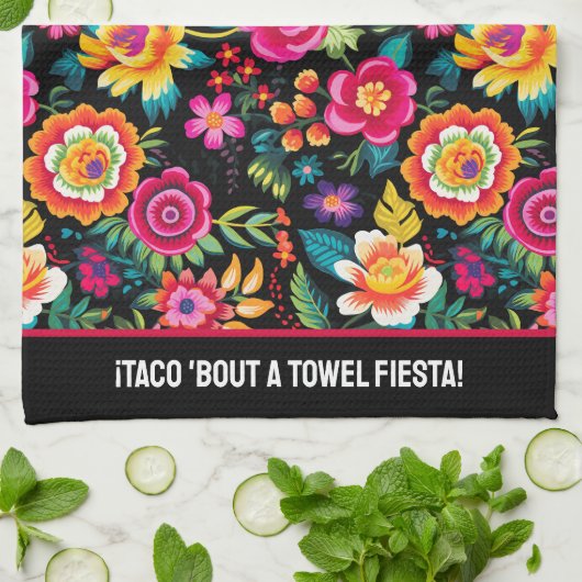 Fiesta Floral Extravaganza Theedoek (Gevouwen)