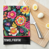  Fiesta Floral Extravaganza Theedoek (Quarter Fold)