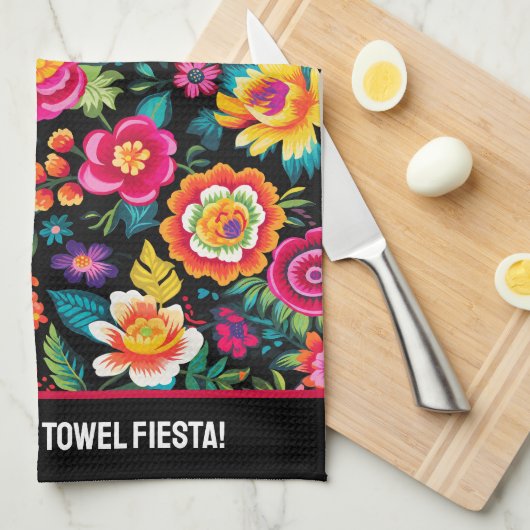 Fiesta Floral Extravaganza Theedoek (Quarter Fold)
