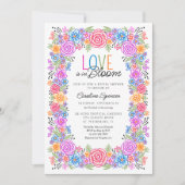 Fiesta Floral Kleurrijk Vrijgezellenfeest Kaart (Voorkant)