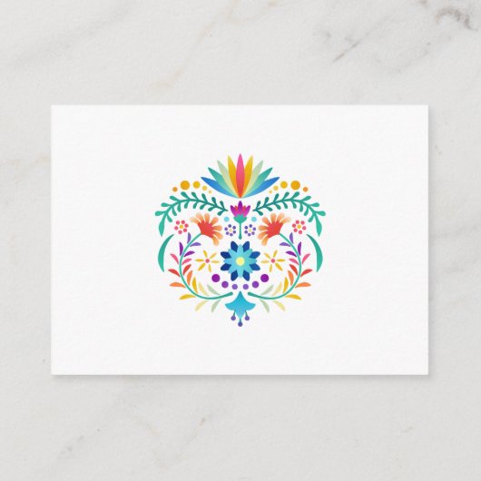 Fiesta Floral Luier Raffle Baby shower Informatiekaartje (Achterkant)